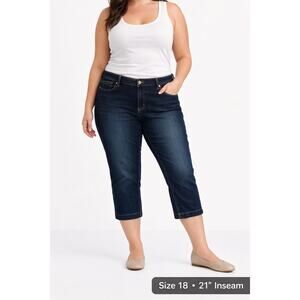 Time &Tru Size 18 Have been hemmed to 21 inch inseam Casual Dark Wash